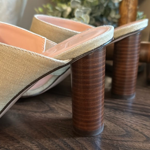 J CREW Heeled Thong Sandals in Linen - Picture 7 of 13